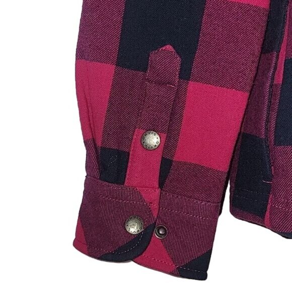 Orvis Womens Red & Black Buffalo Plaid Button-Up Shirt‎ Jacket M - Picture 5 of 6
